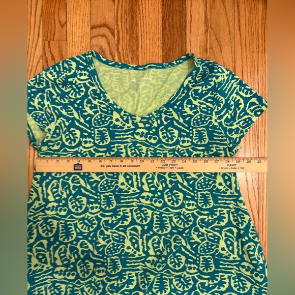 Soft Surroundings Women’s Tropical Slip Dress Size L Knee Length cap sleeves - Picture 7 of 8